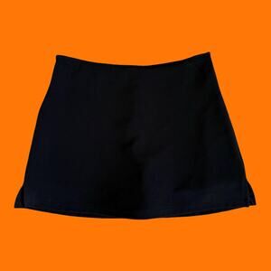 90's vintage black bodycon micro mini skort SMALL